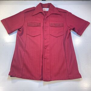 VINTAGE 60's LIBERTY HOUSE HAWAIIAN ALOHA TIKI BUTTON FRONT ALOHA SHIRT Mens M